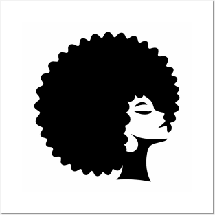 Woman with Afro Posters and Art